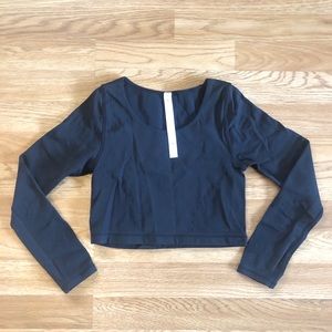 ❌SOLD❌ Lululemon Reveal LS Crop Top (Black)